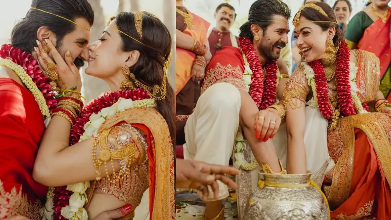 First glimpse of Rashmika-Vijay wedding revealed looks very stunning and royal in wedding look