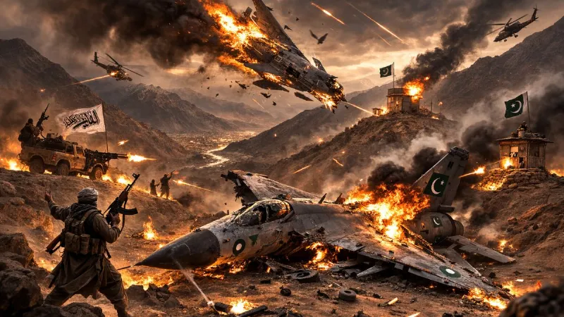 War broke out between Pakistan and Afghanistan JF-17 fighter plane shot down