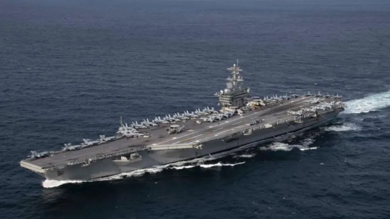 Iran strongest attack so far Ballistic missiles fired at American warship Abraham Lincoln