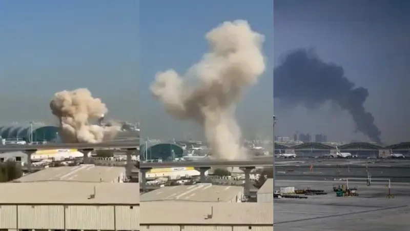 ईरान ने दुबई इंटरनेशनल एयरपोर्ट पर ड्रोन से किया हमला, फ्लाइट्स पर लगी रोक, देखें धमाके का VIDEO
