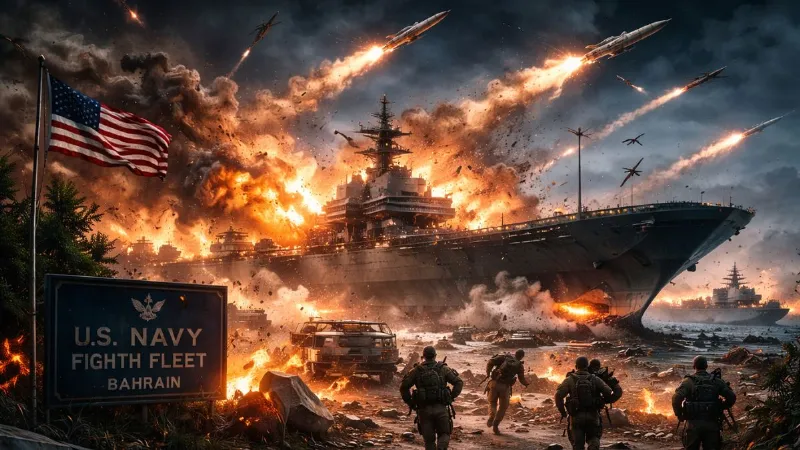 Iran attack on US Navy Fifth Fleet in bahrain 21 soldiers died