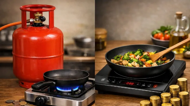 LPG सिलेंडर या इंडक्शन... किस पर खाना पकाना है सस्ता, कैसे बचेंगे ज्यादा पैसे? जानें पूरा कैलकुलेशन