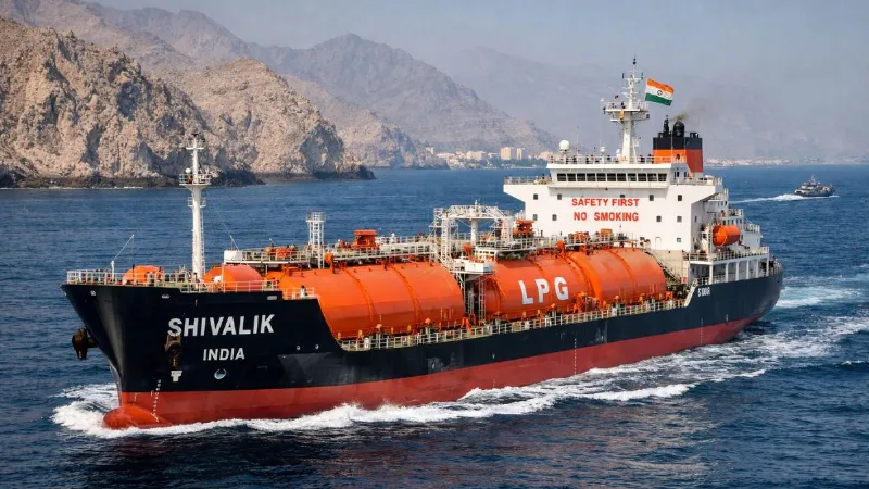 भारत को ईरान से मिली खुशखबरी, होर्मुज को पार किया LPG से लदा शिवालिक जहाज, नहीं होगी गैस की कमी!