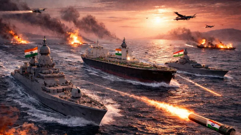 स्ट्रेट ऑफ होर्मुज के पास इंडियन नेवी का ऑपरेशन 'संकल्प', दो वॉरशिप तैनात, टैंकरों को कर रहा एस्कॉर्ट