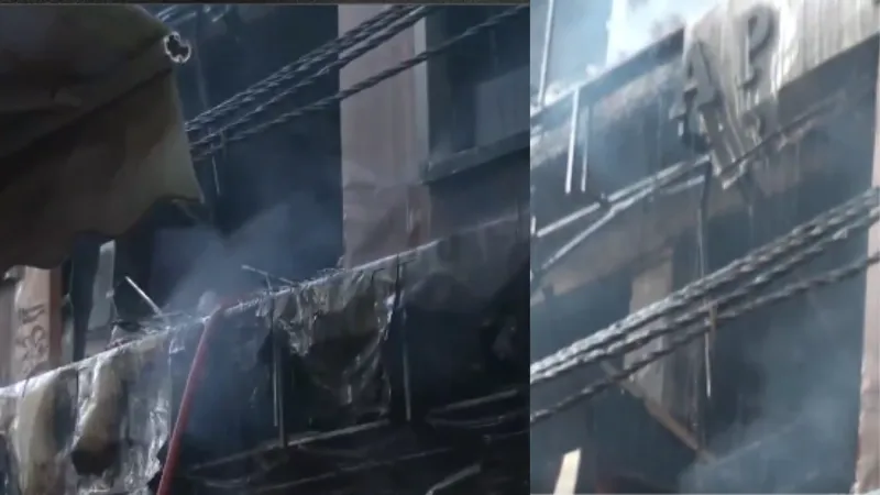 Delhi Fire Massive fire breaks out in Sadh Nagar 6 dead Fire teams engaged in relief and rescue