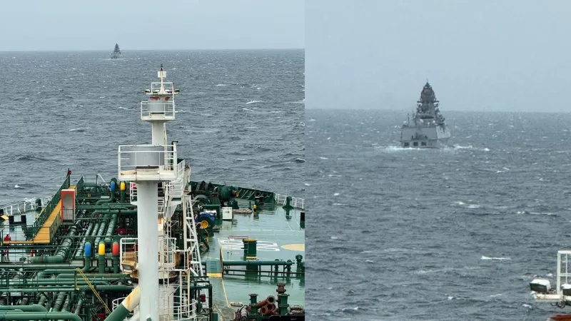 दो और LPG टैंकर होर्मुज स्ट्रेट को पार करके पहुंचेंगे भारत, नौसेना का जंगी जहाज कर रहा रक्षा; देखें VIDEO