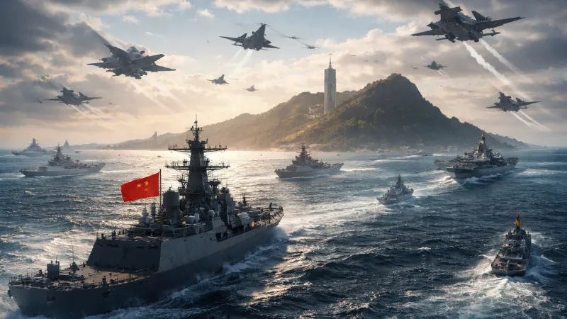 America embroiled in Iran war China started encircling Taiwan ship deployed