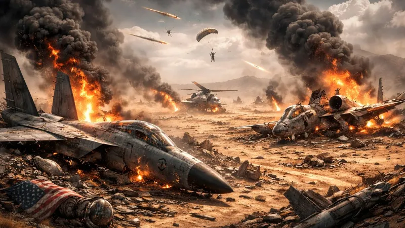 Iran destroyed 2 American fighter jets and helicopter Us Air Force Pilot Missing