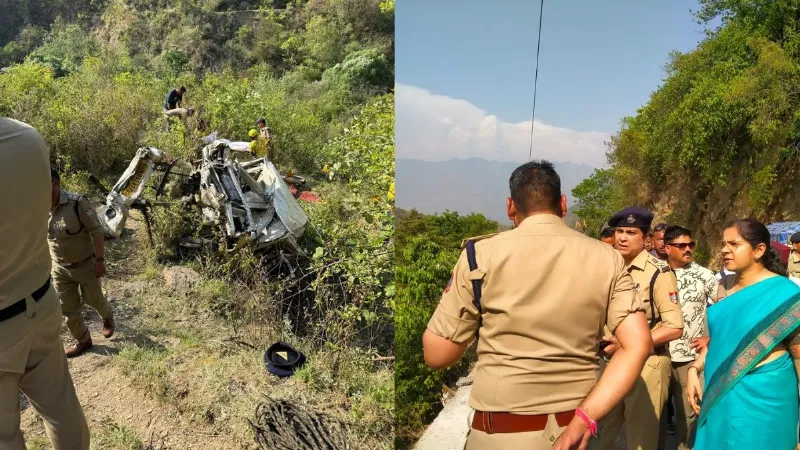 उत्तराखंड के टेहरी गढ़वाल में भीषण सड़क हादसा, गहरी खाई में गिरी गाड़ी; 8 लोगों की मौत