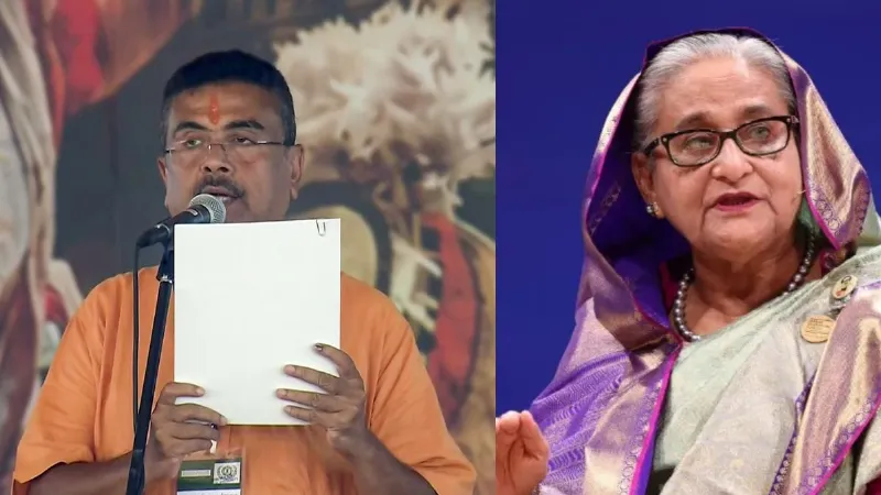 शेख हसीना ने सीएम शुभेंदु अधिकारी को दी बधाई, कहा- दोनों साथ मिलकर आगे बढ़ेंगे