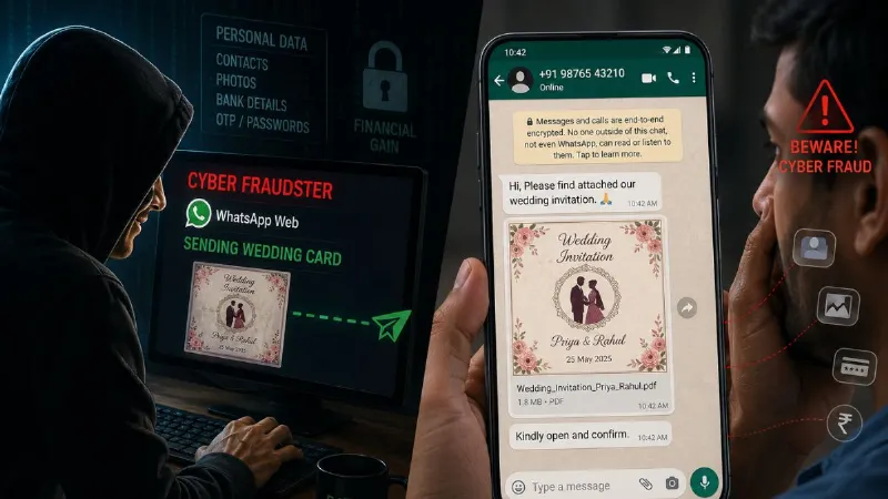 WhatsApp पर आए शादी के कार्ड से लगा 5,00,000 का चूना, जानें इस खतरनाक साइबर फ्रॉड से बचने का तरीका