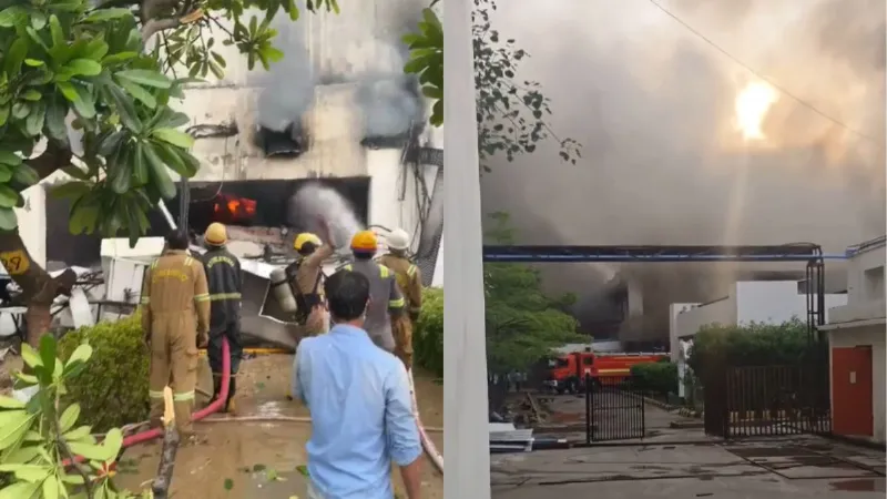 नोएडा सेक्टर-59 की फैक्ट्री में लगी में भीषण आग, मौके पर पहुंचीं कई दमकल गाड़ियां, कई लोग घायल