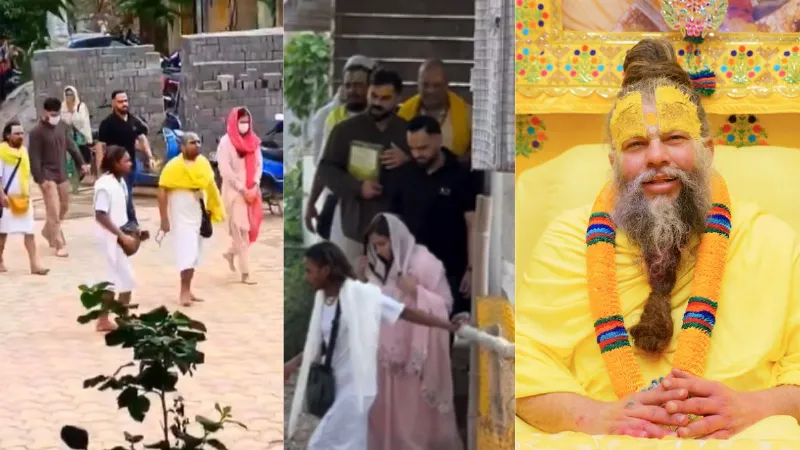 Virat Kohli Anushka Sharma took blessings of Premanand Maharaj after winning IPL