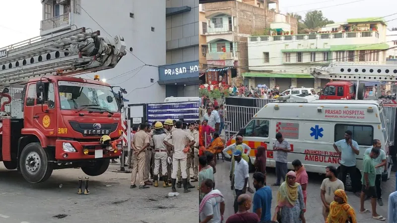 Bihar Massive fire in Muzaffarpur Hospital 10 patients admitted in ICU died