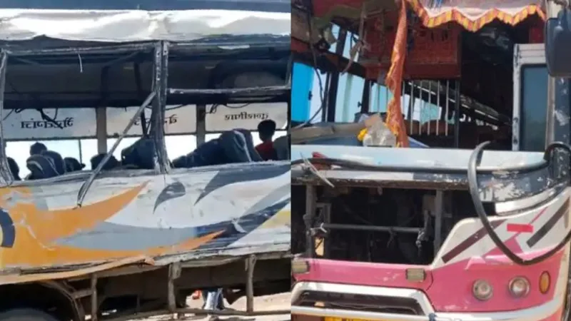 Horrific bus accident on Raisen-Bhopal highway in Madhya Pradesh five dead 35 passengers injured