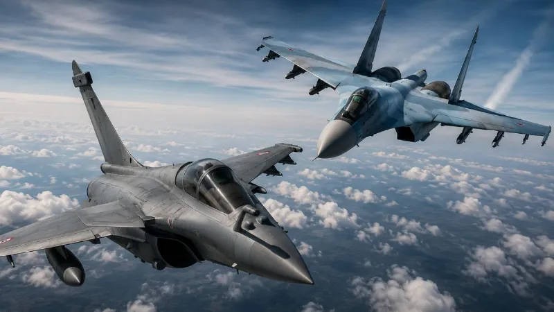 Rafale Vs Su-35 French Rafale Intercept Russian Sukhoi Su 35 Fighter Jet Video