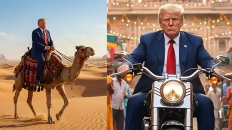 Everybody Loves Trump... एआई वीडियो शेयर कर फिर चर्चा में आए ट्रंप, कभी ऊंट पर बैठे तो कभी बाईक दौड़ाई