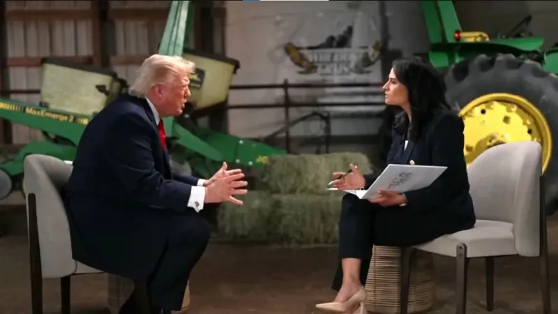 President Trump got angry at the news anchor left the interview video