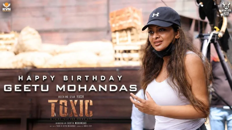 Geetu Mohandas in action mode Team Toxic gives special BTS birthday treat