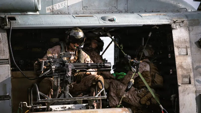 Major US strike on Iran following Apache helicopter incident missiles fired at three targets