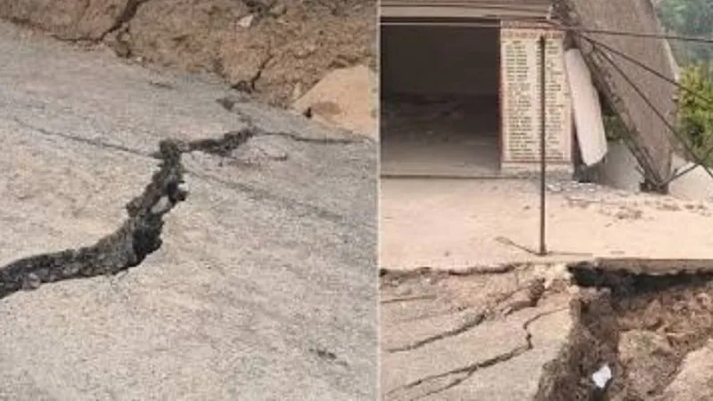 राजौरी में धरती फटी, 3 मकान जमींदोज; कलाबन-कोटली में दहशत का माहौल, कई घर कराए गए खाली