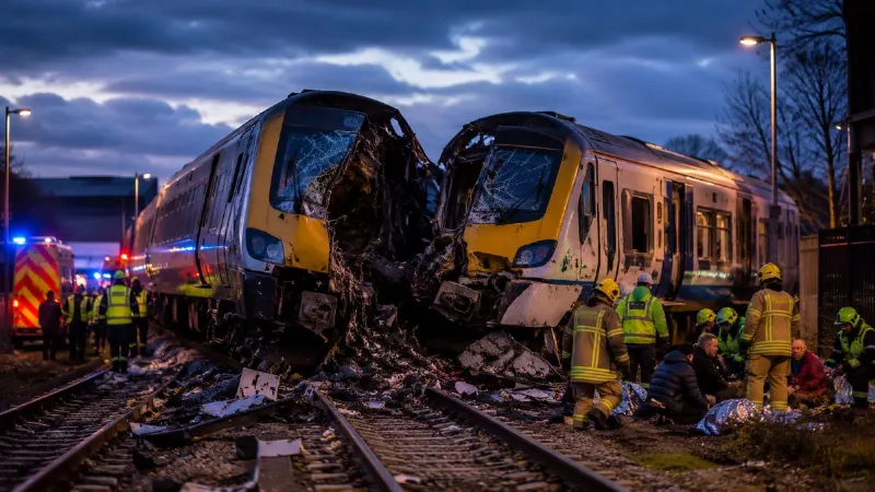 North London train collision kills one injures fifty