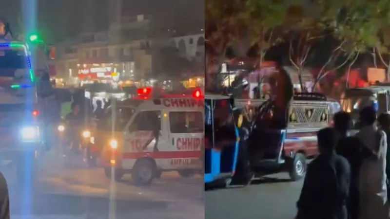 Karachi massive blast suicide attack near Pak Rangers headquarters heavy firing underway