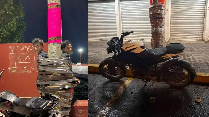 खंभों में बंधा शख्स, सामने चोरी की बाइक... इस देश में लोगों को सजा दे रहा 'BATMAN', जानें पूरा मामला