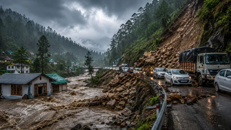 45 सड़कें बंद, घरों में घुसा पानी… हिमाचल में मानसून का तांडव, मनाली-लेह हाईवे हुआ ब्लॉक