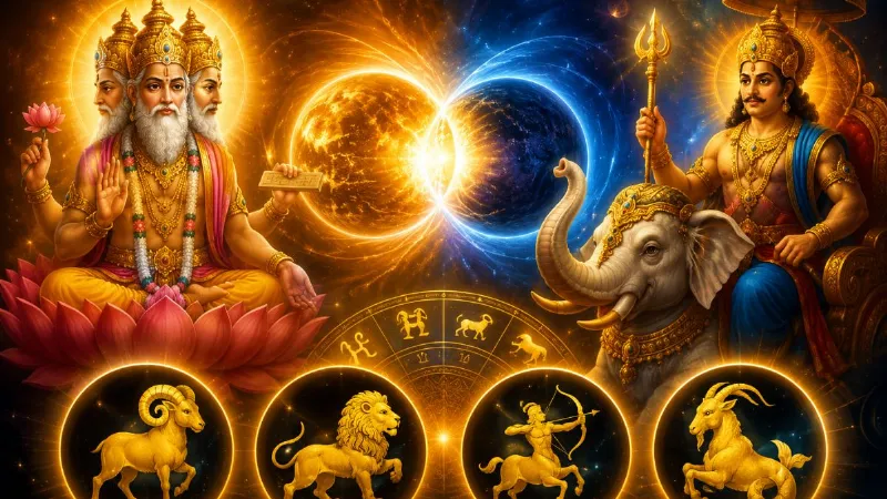 Today Horoscope A rare alignment of Brahma and Indra Yogas new doors open of these 4 zodiac signs