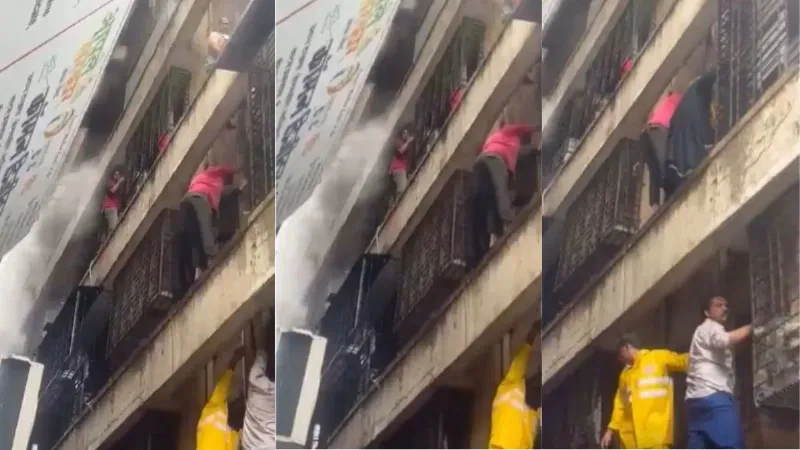 मुंबई के अंधेरी में भीषण आग का तांडव! SRA बिल्डिंग में फंसे लोग, जान बचाने को लगाई छलांग