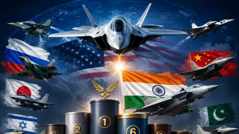 ग्लोबल एयर पावर्स रैंकिंग में भारतीय वायुसेना ने बढ़ाई शान, चीन-पाकिस्तान को छोड़ा पीछे, देखें ल‍िस्‍ट