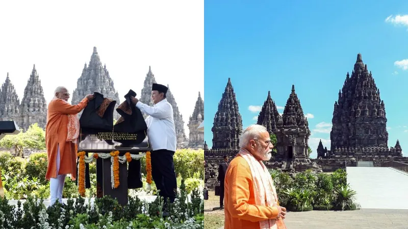 राष्ट्रपति प्रबोवो के साथ इंडोनेशिया के ऐतिहासिक प्रम्बानन मंदिर पहुंचे PM मोदी; 1000 साल पुरानी धरोहर में की पूजा