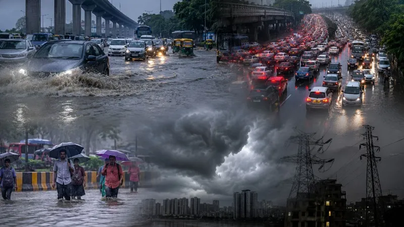 Rain brings Delhi-NCR to a standstill! Roads from Noida to Gurugram submerged