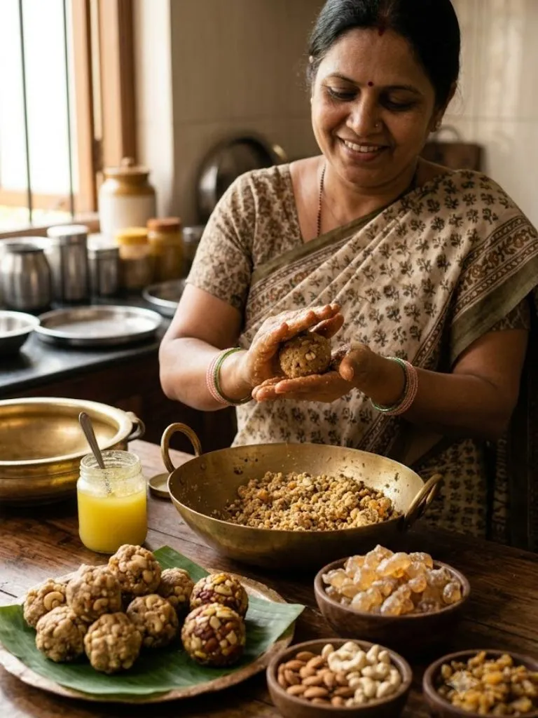 कमजोर हड्डियों को दें मजबूती! देसी घी और ड्राई फ्रूट्स से बनाएं गोंद के लड्डू
