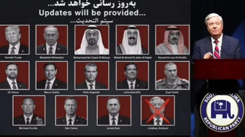 America Images of Iran hit list circulating following Lindsey Graham death
