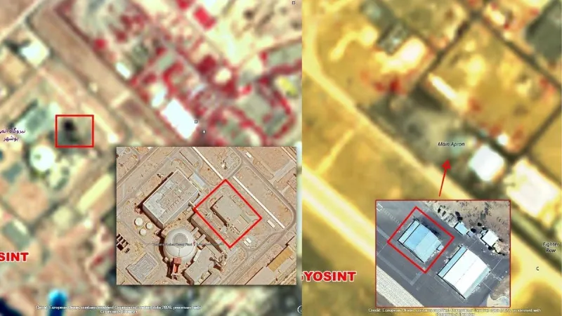 Iran rained missiles on US bases Trump launched a rapid-fire counterattack visible in satellite images