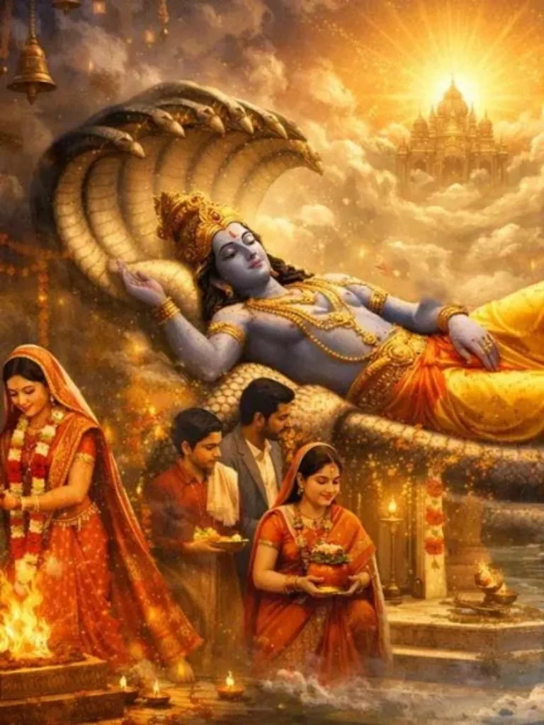 चातुर्मास 2026: 4 महीने के लिए योगनिद्रा में जाएंगे भगवान विष्णु, जानें क्यों रुक जाते हैं शादी-विवाह और शुभ कार्य चातुर्मास 2026: 4 महीने के लिए योगनिद्रा में जाएंगे भगवान विष्णु, जानें क्यों रुक जाते हैं शादी-विवाह और शुभ कार्य