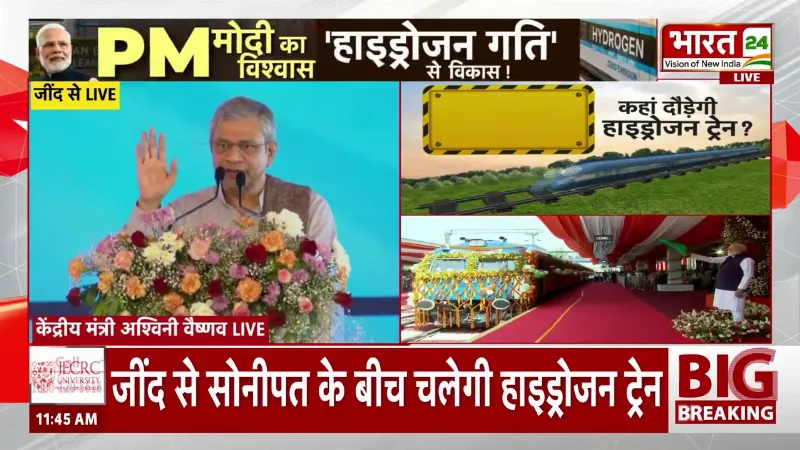 India first hydrogen train runs from Jind Ashwini Vaishnaw outlines the new future of the railways