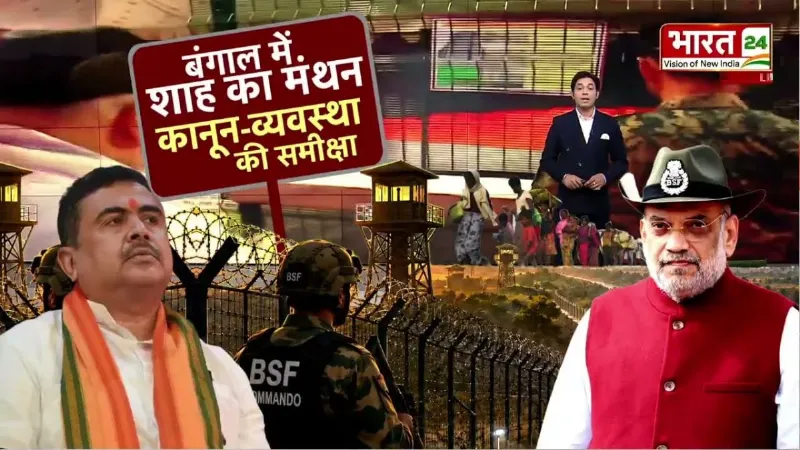 West Bengal News: Amit Shah का बंगाल मिशन! घुसपैठ, कानून व्यवस्था और सुरक्षा पर बड़ा फैसला!
