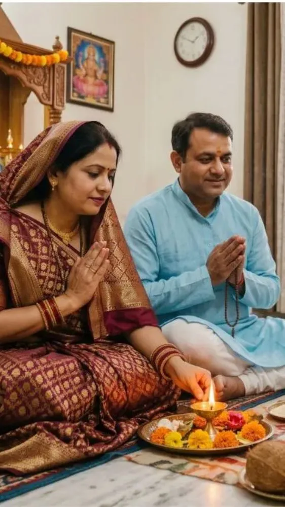 पूजा में पति के किस तरफ बैठे पत्नी? जानें क्या कहते हैं धर्म के नियम पूजा में पति के किस तरफ बैठे पत्नी? जानें क्या कहते हैं धर्म के नियम