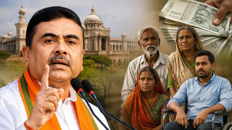 पश्चिम बंगाल में बुजुर्गों, विधवाओं और दिव्यांगों को हर महीने मिलेंगे ₹1,500, शुभेंदु सरकार ने बढ़ाई पेंशन