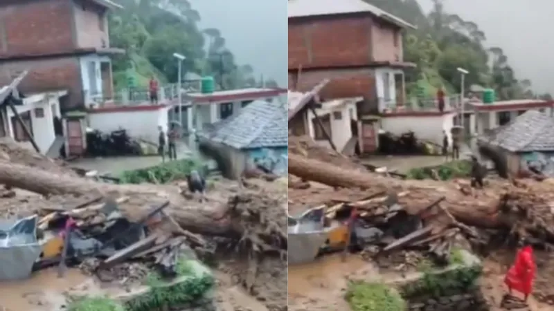 हिमाचल के कांगड़ा में बादल फटा, 15 घर और स्कूल मलबे में दबे, राहत-बचाव जारी