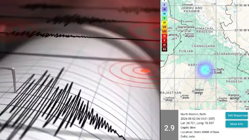 Delhi Earthquake: दिल्ली-NCR में सुबह-सुबह डोली धरती, महसूस हुई हल्की कंपन, रिक्टर स्केल पर 2.9 रही तीव्रता