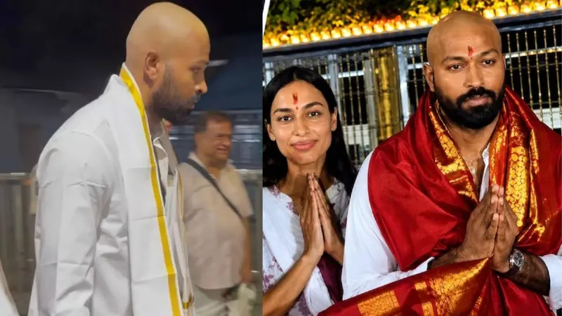 hardik-pandya-mahika-sharma-tirupati-temple-visit-bald-look