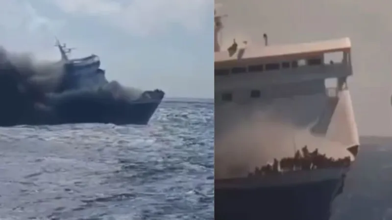 Massive fire breaks out on passenger ship at sea in Indonesia 5 dead many still missing