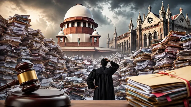 देश की अदालतों में पेंडिंग केसों का पहाड़, SC में 10000 तो HC में 80000 मामले अटके, कब होगा निपटारा?