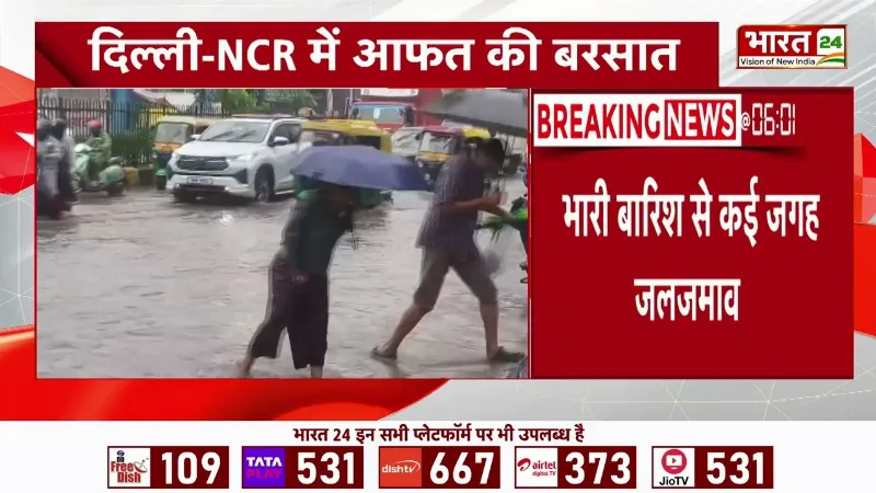 Delhi Flood Alert : दिल्ली-NCR बना समंदर! 4 फीट पानी में डूबी सड़कें, रेड अलर्ट जारी