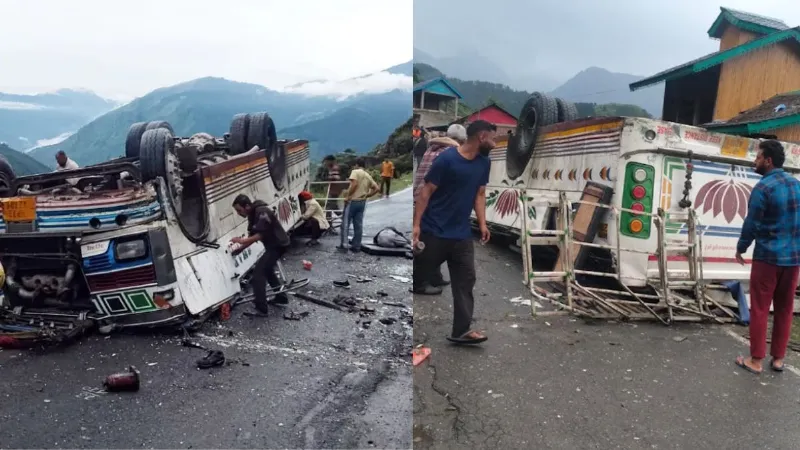हिमाचल में दर्दनाक हादसा, तीसा-बैरागढ़ मार्ग पर यात्रियों से भरी बस पलटी, सात लोगों की मौत, 11 घायल
