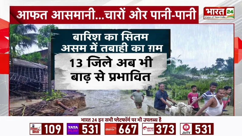 Weather Update : देश पर बारिश का कहर! असम में बाढ़, दिल्ली में रेड अलर्ट और जलप्रलय